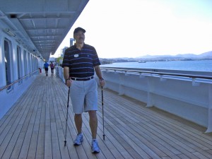 Nordic Walking on the deck