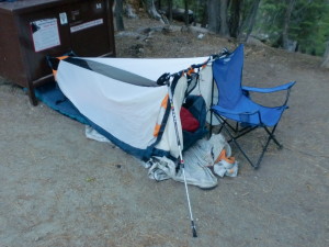 Use poles for tent stakes