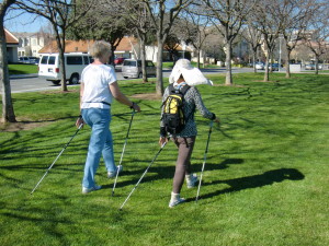 2 women walking